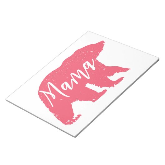 Rosa Mama Bear Notizblock (angewinkelt)