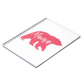 Rosa Mama Bear Notizblock (Linke Seite)
