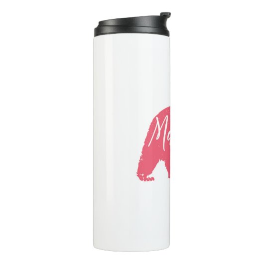 Rosa Mama Bear Thermosbecher (Nach links gedreht)