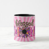 Rosa Mama floral Moderne Tasse (Zentrum)