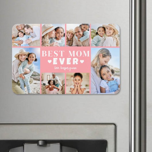Rosa Mama-Fotocollage Magnet