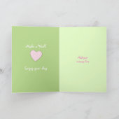 Rosa Mama Geburtstag Foto Gruß Karte (Innenseite)