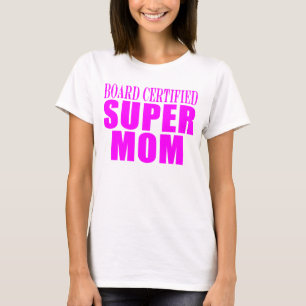 Rosa Mama-Geburtstage u. Weihnachten: SuperMama T-Shirt