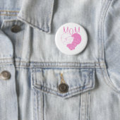 Rosa MAMA Herzkatzen Button (Beispiel)
