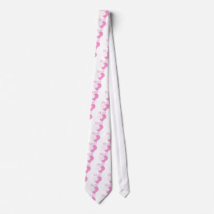 Rosa MAMA Herzkatzen Krawatte