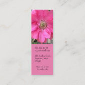 Rosa Mama Lesezeichen Mini Visitenkarte (Rückseite)