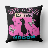 Rosa Mama Mami aus Blauer und Schwarz Kissen (Rückseite)