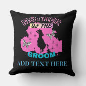 Rosa Mama Mami aus Blauer und Schwarz Kissen (Vorderseite)