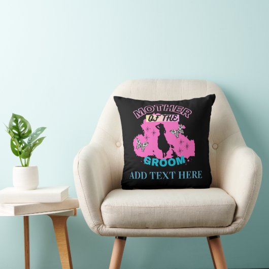 Rosa Mama Mami aus Blauer und Schwarz Kissen (Stuhl )