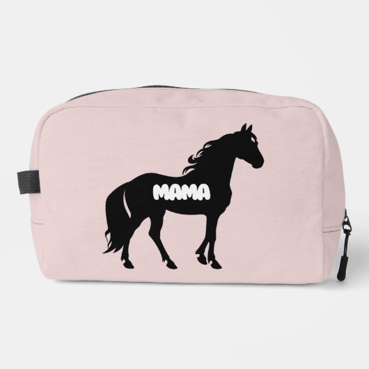 Rosa Mama Minimalistischer Muttertag Waschbeutel (Vorderseite)