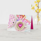 Rosa MAMA Muttertagskarte Karte (Gelbe Blume)