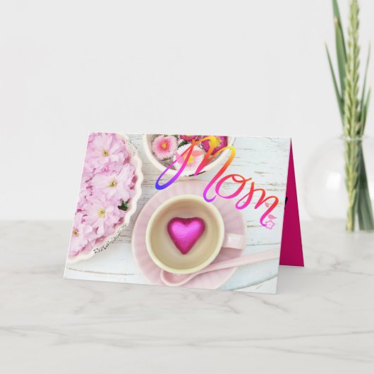 Rosa MAMA Muttertagskarte Karte (Vorderseite)