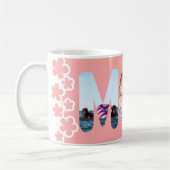 Rosa Mama Personalisiertes Foto Kaffeetasse (Links)