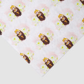 Rosa Mama Rotes Panda Babyfachpapier Seidenpapier (Ausschnitt)