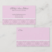 Rosa Mami Cards Telefonnummerkarte (Vorne/Hinten)