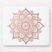 Rosa Mandala Blume Mousepad (Vorne)