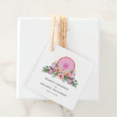 Rosa Mandala Crystals Metaphysische Hochzeit Geschenkanhänger (Beispiel)