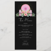 Rosa Mandala Crystals Metaphysische Hochzeit Menükarte (Vorderseite)