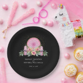 Rosa Mandala Crystals Metaphysische Hochzeit Pappteller (Party)