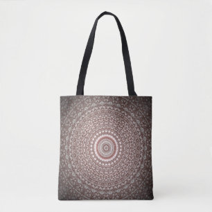 Rosa Mandala-Design im tribal Stil  Tasche