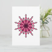 Rosa Mandala Feiertagskarte (Stehend Vorderseite)