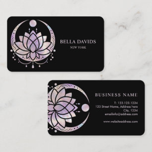Rosa Mandala Lotus Floral Yoga-Lehrer Visitenkarte
