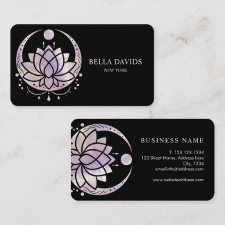 Rosa Mandala Lotus Floral Yoga-Lehrer Visitenkarte
