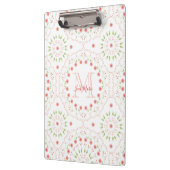 Rosa Mandala Monogramm Chic Klemmbrett (Links)