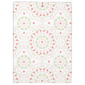Rosa Mandala Monogramm Chic Klemmbrett (Rückseite)