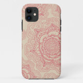 Rosa Mandala-Muster Case-Mate iPhone Hülle (Rückseite)