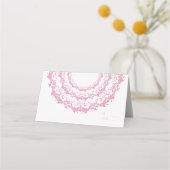 Rosa Mandala Platzkarte (Vorderseite)