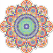 Rosa Mandala Vinyl Aufkleber (Vorderseite)