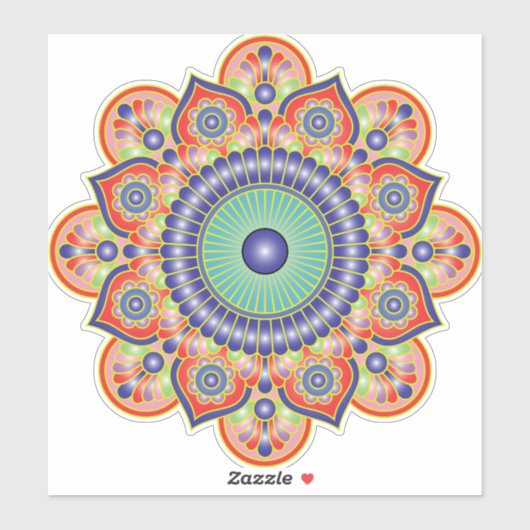Rosa Mandala Vinyl Aufkleber (Blatt)
