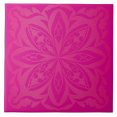 Rosa Mandala Zen Fliese (Vorderseite)