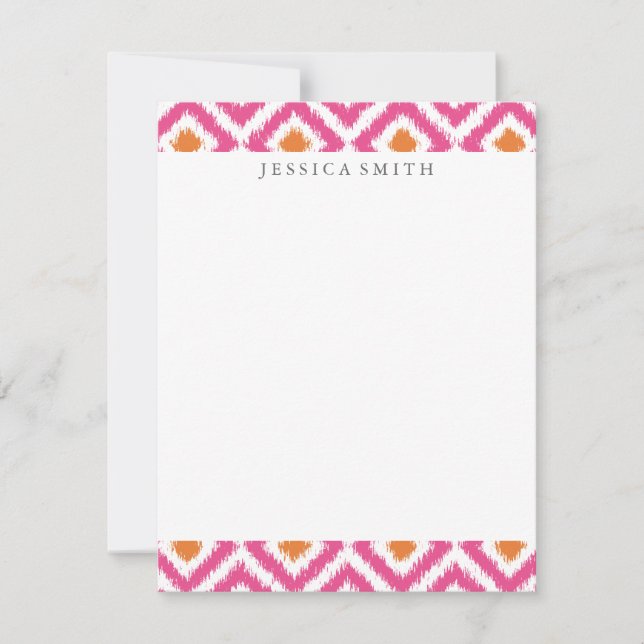 Rosa Mandarine Ikat Muster (Vorderseite)