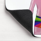 Rosa Mann in Regenbogenunterwäsche Mousepad (Ecke)