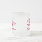 Rosa Marathon-mattierte GlasTasse Chicagos 26,2 Mattglastasse (Mittel)