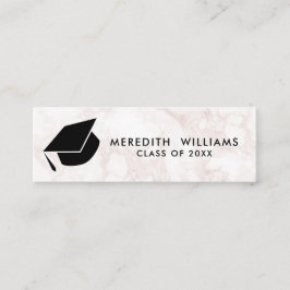 Rosa Marbella Grad Cap Abschluss einfügen Mini Visitenkarte