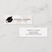 Rosa Marbella Grad Cap Abschluss einfügen Mini Visitenkarte (Vorne/Hinten)