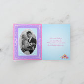 Rosa Märchen-Mehrfach-Foto-Dankeschön-Notizkarte Dankeskarte (Innenseite)