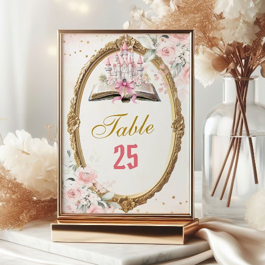 Rosa Märchenbuch 1. Geburtstag Tischnummer