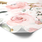 Rosa Märchenbuch 1. Geburtstagsschild personalisie Poster (Ecke)