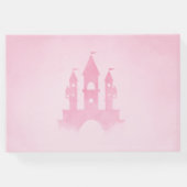 Rosa Märchenburg Baby Dusche Gästebuch (Rückseite)