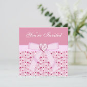 Rosa Märchenland-Flamingo-Party lädt ein Einladung (Stehend Vorderseite)