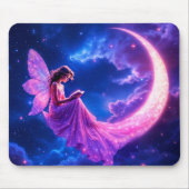 Rosa Märchenmond glänzt niedliche Magie Mousepad (Vorne)