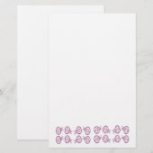Rosa Marienkäfer Briefpapier (Vorne/Hinten)