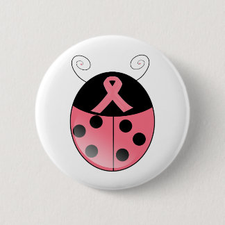 Rosa Marienkäfer Button