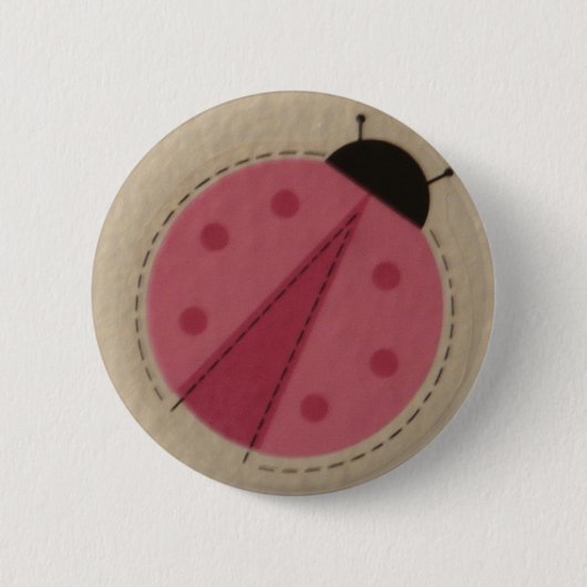 rosa Marienkäfer Button (Vorderseite)