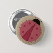 rosa Marienkäfer Button (Vorne & Hinten)