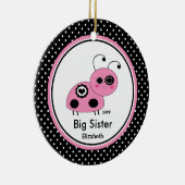 Rosa Marienkäfer-große Keramikornament (Rechts)